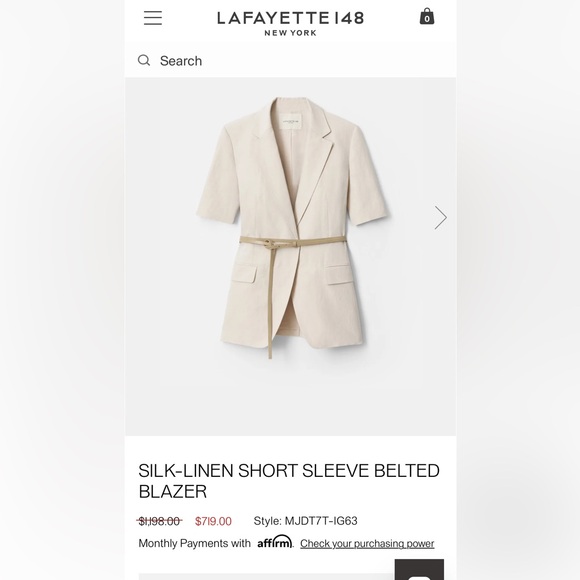 Lafayette 148 New York Chic Black and Cream Blazer size 4 - Picture 12 of 12